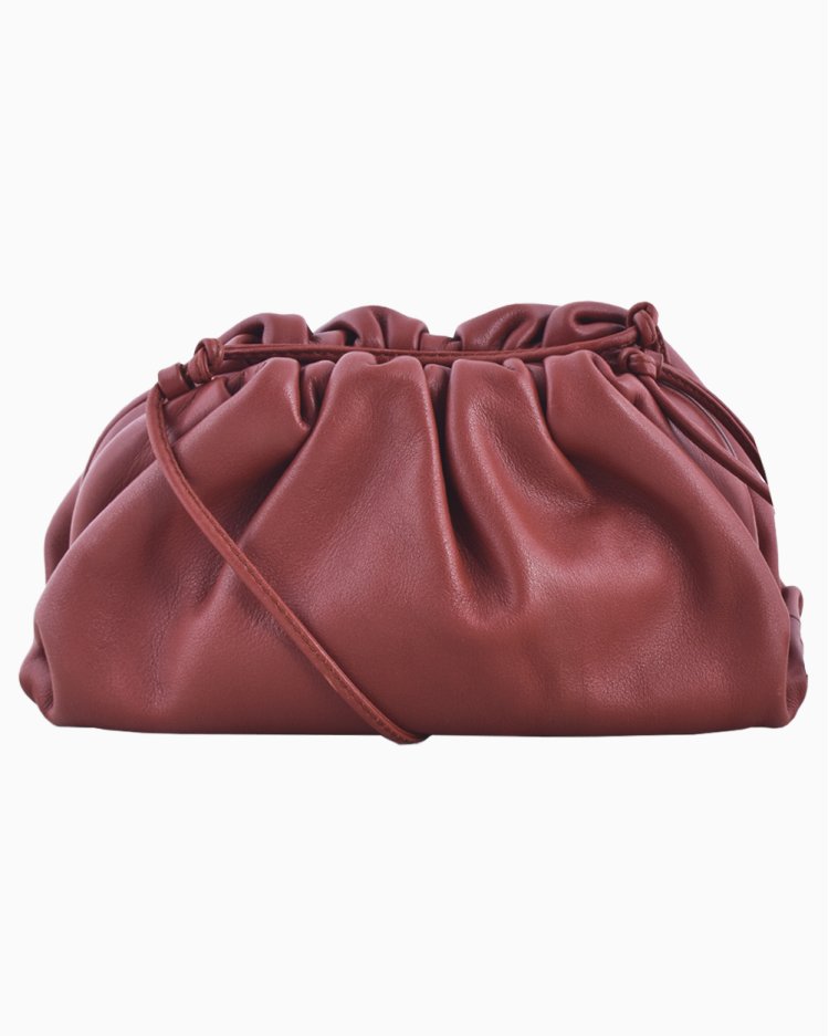 Bolsa Bottega Veneta Original Mini Pouch Marrom Feminina
